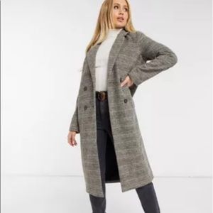 ASOS Monki Lou wool double breasted trench coat